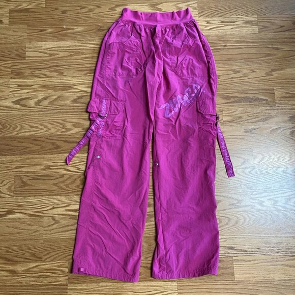 ZUMBA Pants Convertible Capri Dance Fitness Elite Wear Womens Small Hot Pink M - Picture 3 of 12
